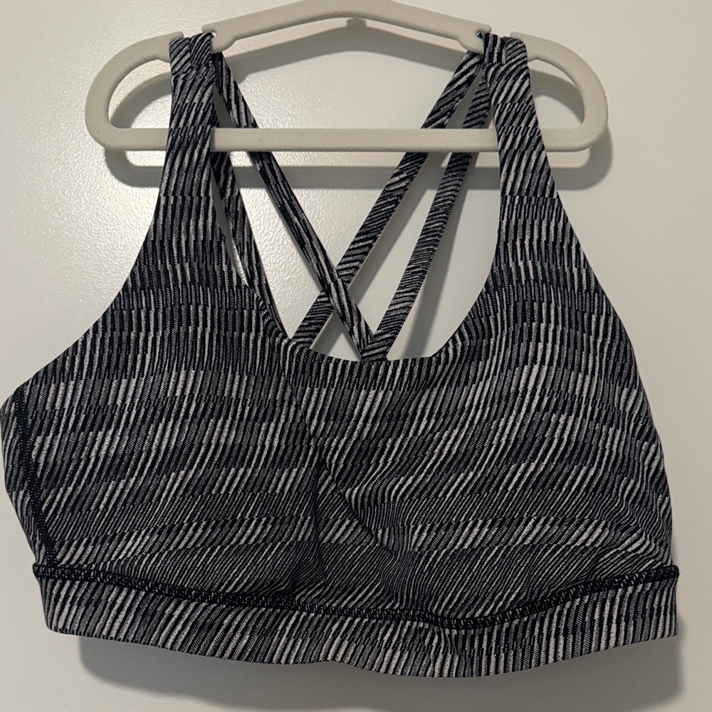 Lululemon Striped Black and White Sports Bra